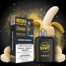 Flavour Beast E-Juice, Free-Base, 60ml, 3mg, Bussin Banana