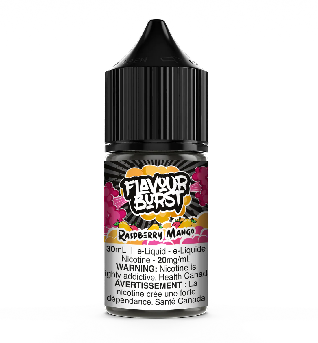Flavour Burst E-Liquid Salts 20mg/30mL - Raspberry Mango