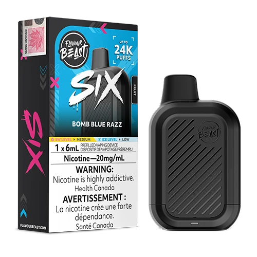Flavour Beast SIX 24K Bomb Blue Razz.