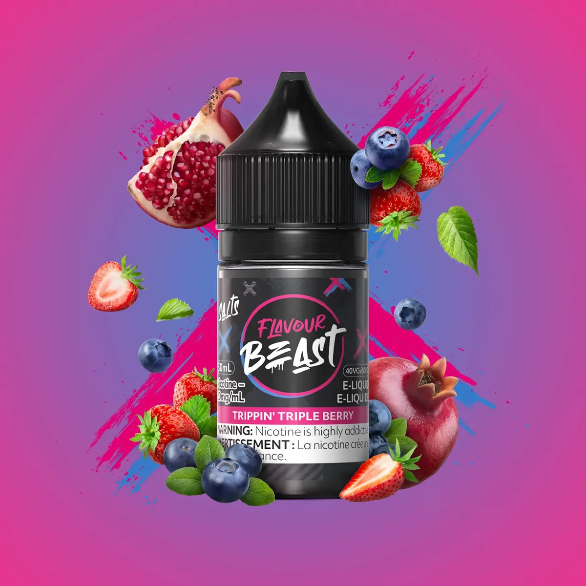 Flavour beast juice 30ml/20mg Trippin Triple Berry.
