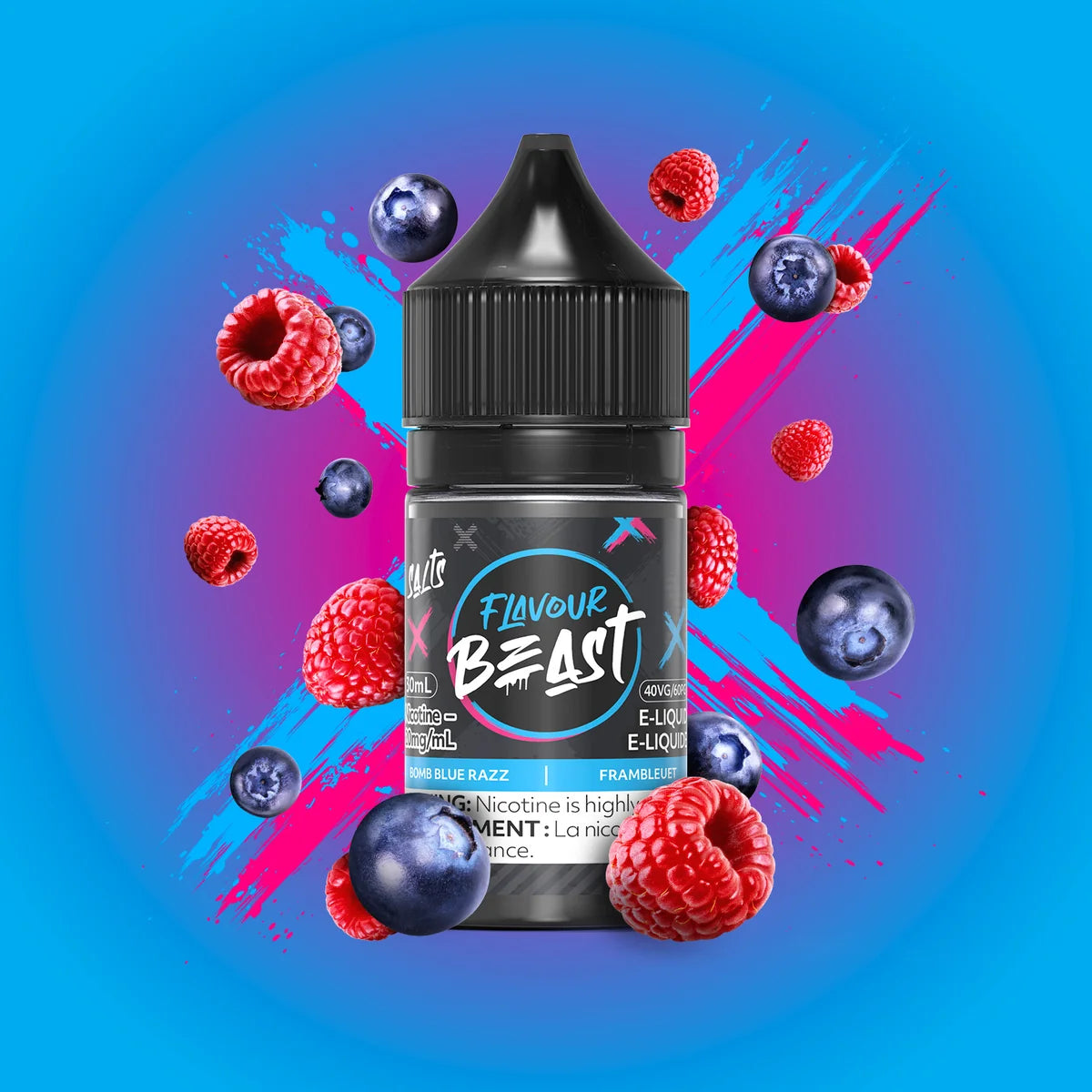 Flavour Beast E-Juice 30ml/20mg Bomb Blue Razz.