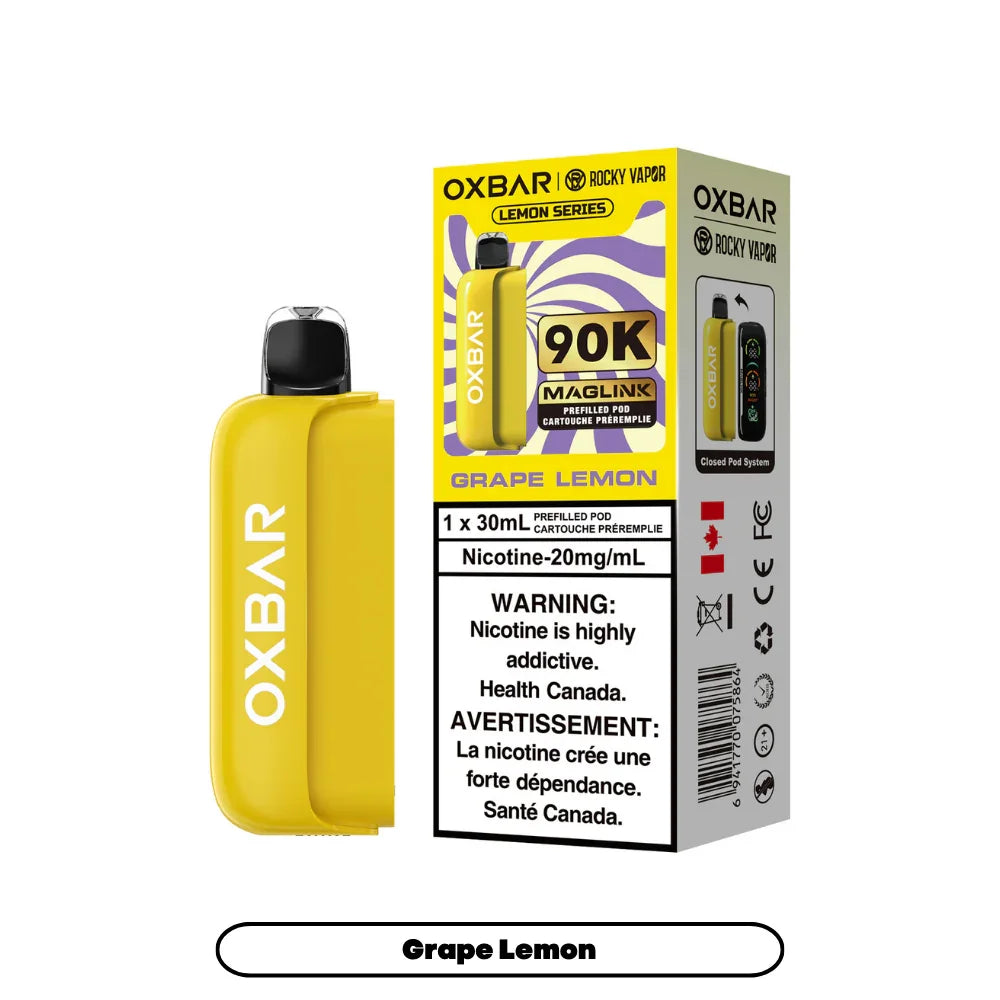 Oxbar Maglink- 90K Pod Grape lemon.