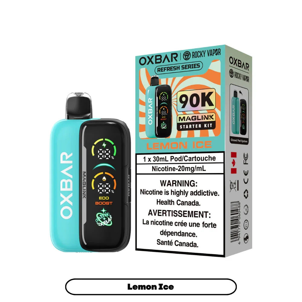 Oxbar Maglink- 90K series Starter Kit - Lemon ice.