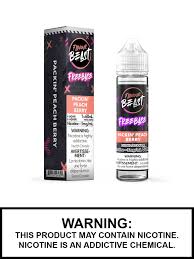 Flavour Beast E-Juice, Free-Base, 60ml, 3mg, Packin Peach Berry