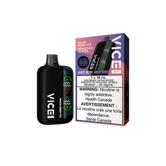 Vice Boost 9000 Puffs - Peach Berry Ice