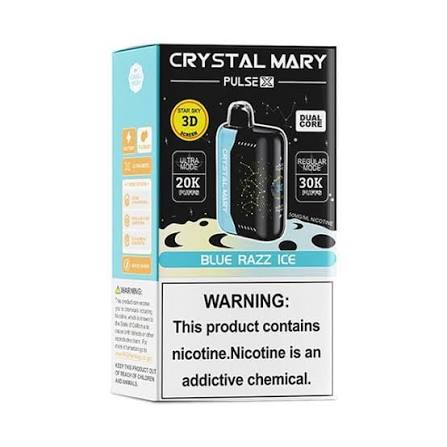 Crystal Mary Pulse X Blue razz ice.