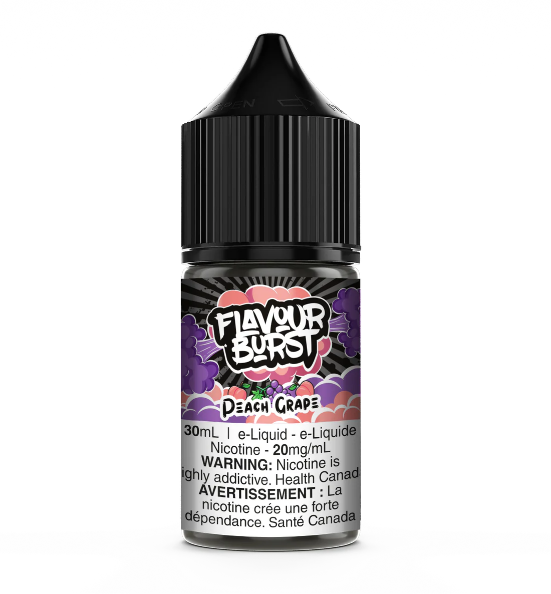 Flavour Burst E-Liquid Salts 20mg/30mL - Peach Grape