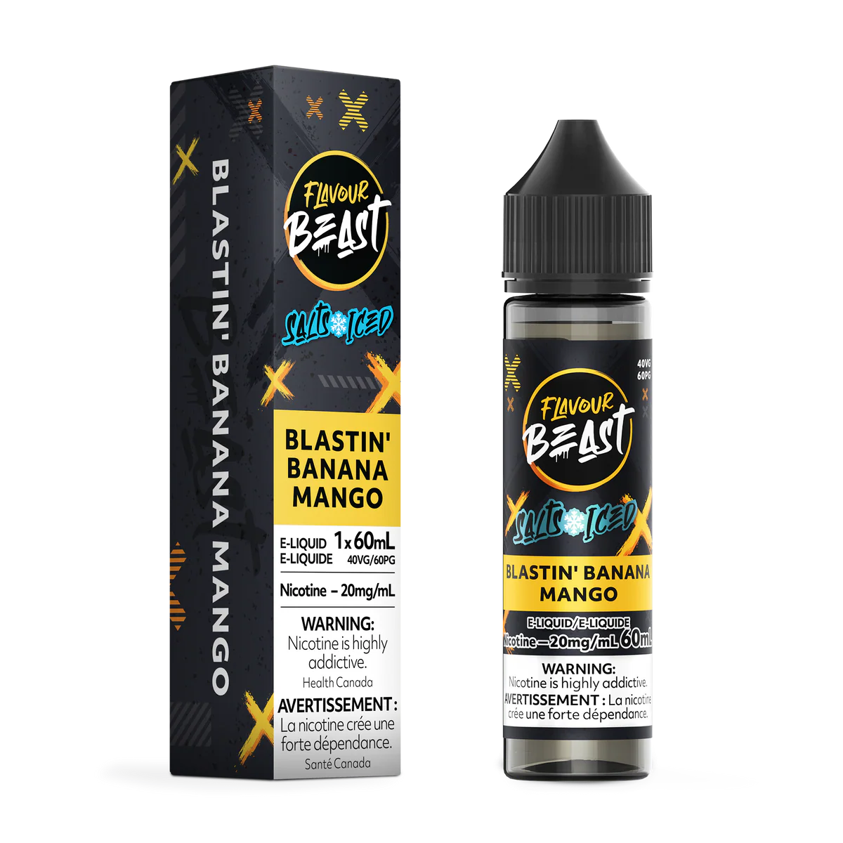 Flavour Beast Salt Nic--60ml, 20mg, Blasting Banana Mango