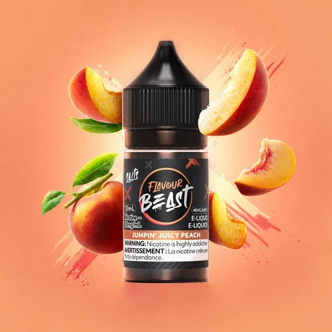 Flavour Beast-Salt Nic- 30ml, 20mg,- Jumpin' Juicy Peach.