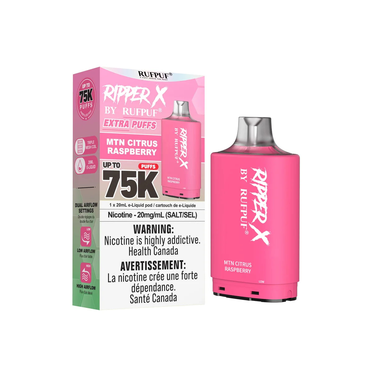 Ripper X By RUFPUF 75K MTN Citrus Raspberry.