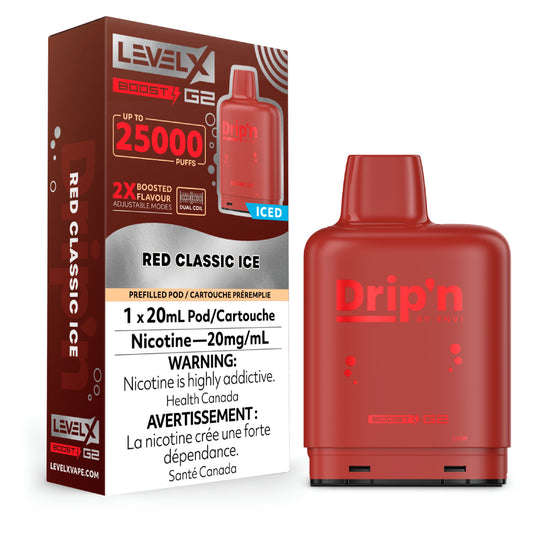 Level X Drip'n Boost G2 Pod 25K - Red Classic